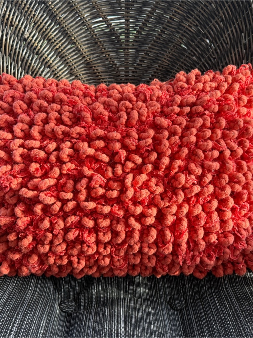 425 SouthbLos Angeles Plush Coral Chenille Accent Pillow - Soft Textured